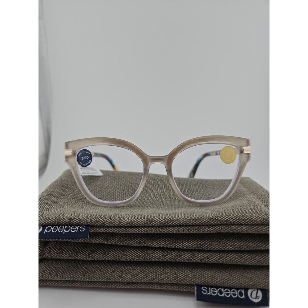 Peepers Marquee 3.00 With Blue Light Filtering Brand New Frost / Blue Quartz
